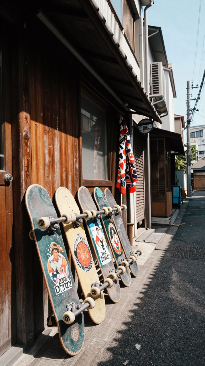 Afternoon Light on Scarf in in Tokyo, Japan