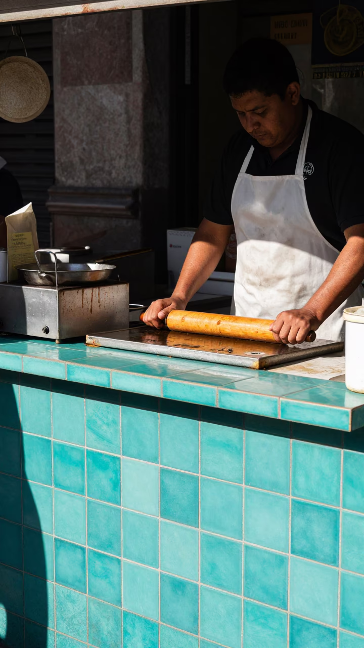 Afternoon Light on Vendor Stall in Mexico City in in Mexico City, Mexico