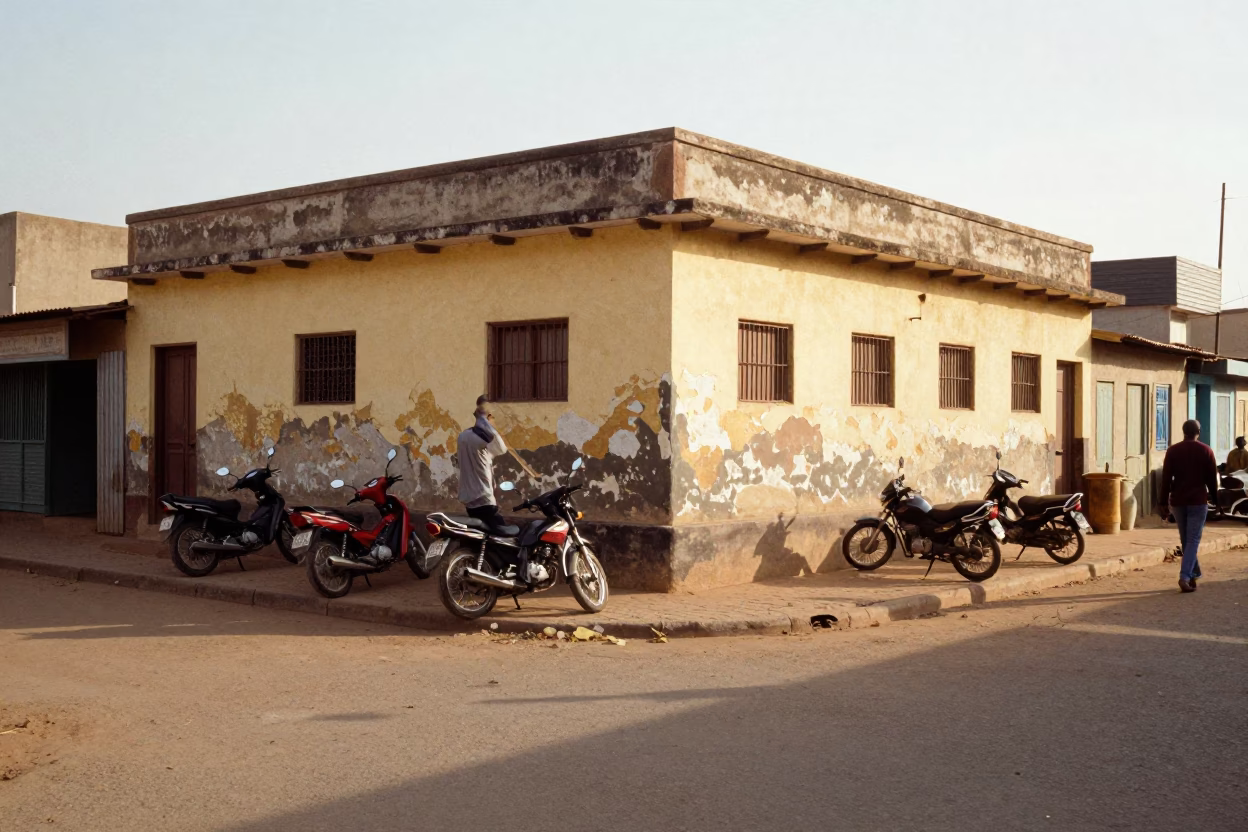 Afternoon Scene at The Early Afternoon Light in Dakar in in Dakar, Senegal