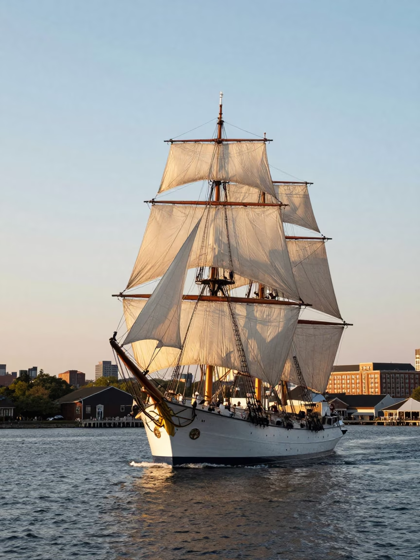 Afternoon Scene in Boston at The Late Afternoon Light in in Boston, Massachusetts, United States