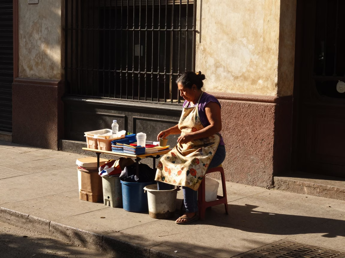 Afternoon Scene in Buenos Aires at Late Afternoon Light in in Buenos Aires, Argentina