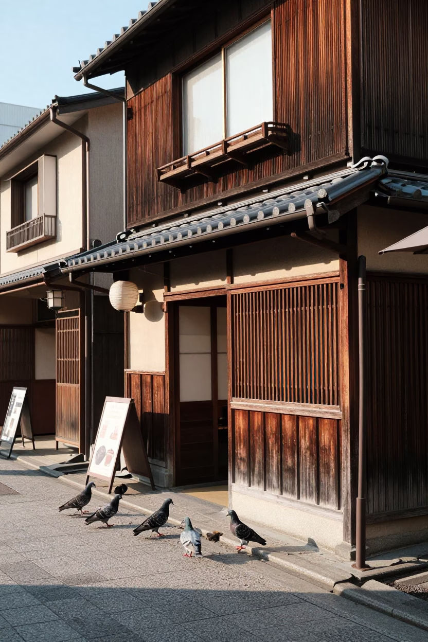 Afternoon Scene in Osaka at Clear Late-afternoon Light in in Osaka, Japan