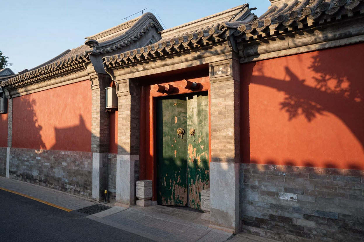 Afternoon Sunlight at Clear Late-afternoon Light in Beijing in in Beijing, China