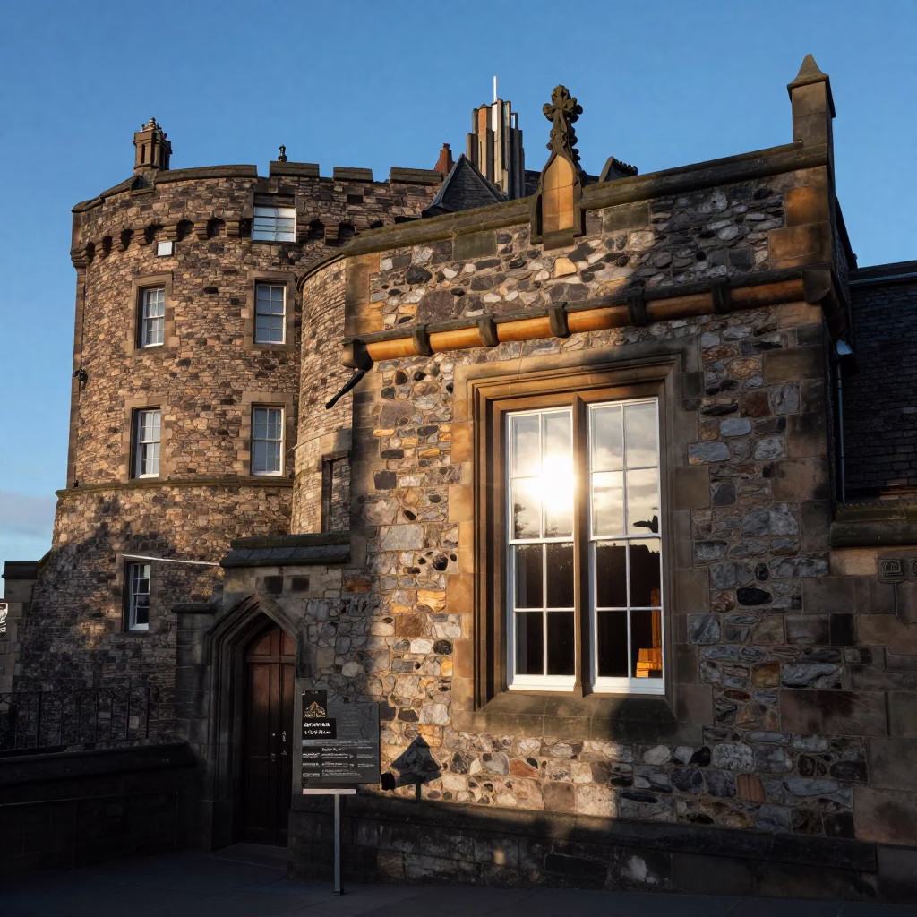 Afternoon Sunlight at Clear Late-afternoon Light in Edinburgh in in Edinburgh, United Kingdom