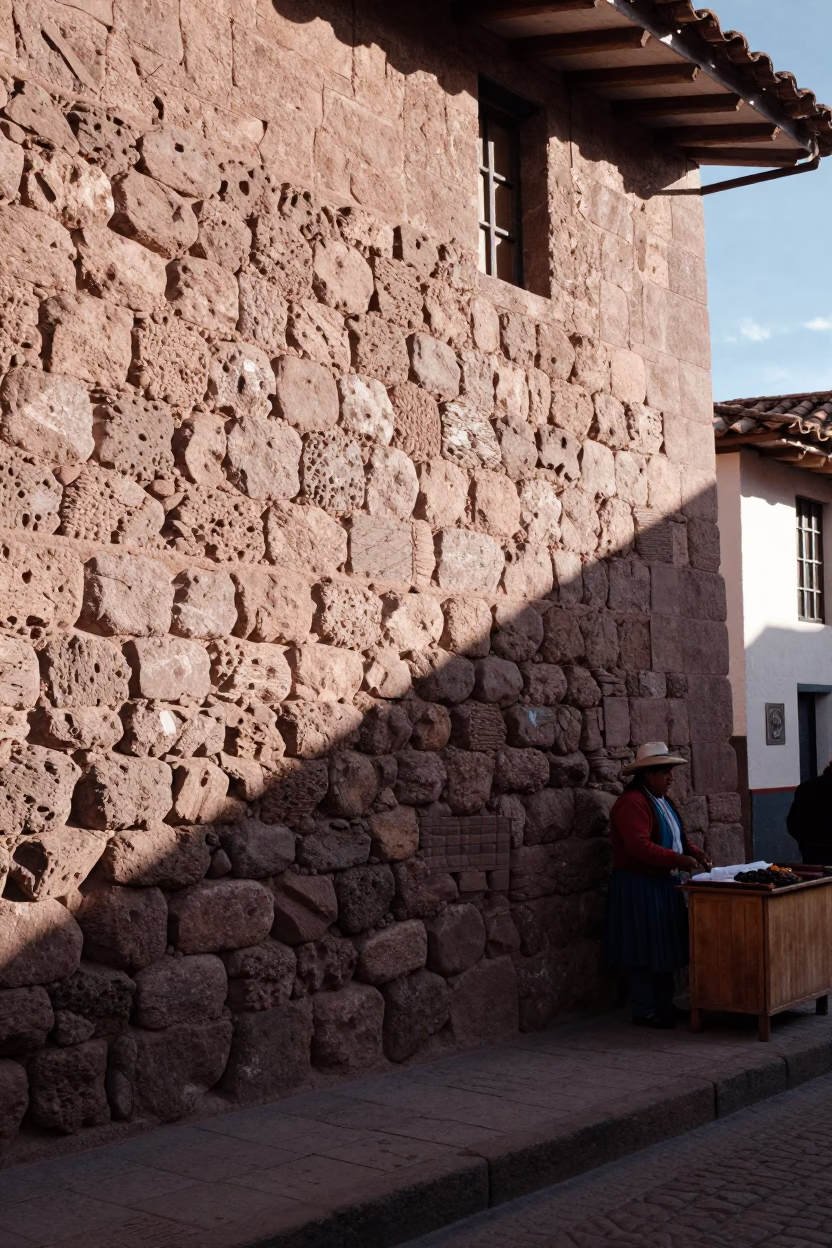 Afternoon Sunlight in Cusco at The Early Afternoon Light in in Cusco, Peru