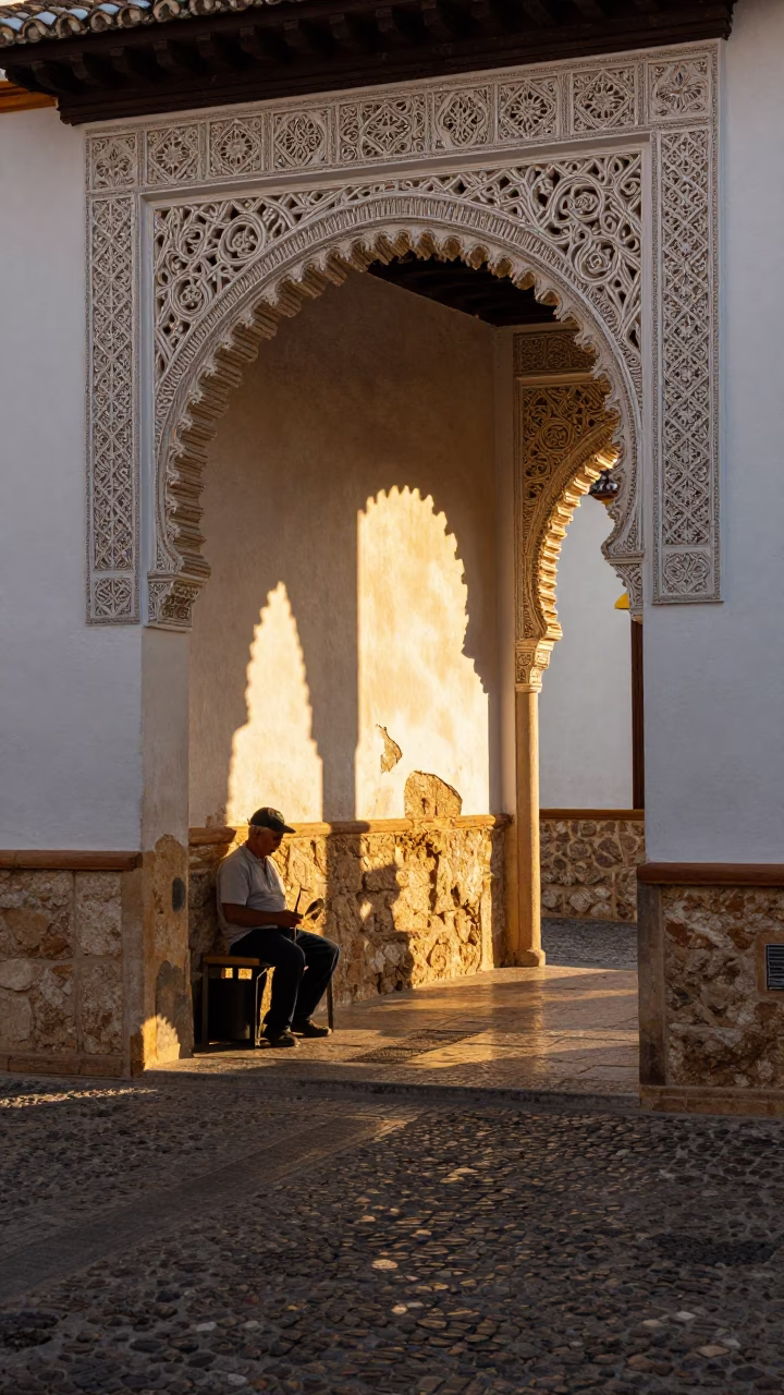 Afternoon Sunlight in Granada at The Late Afternoon Light in in Granada, Spain