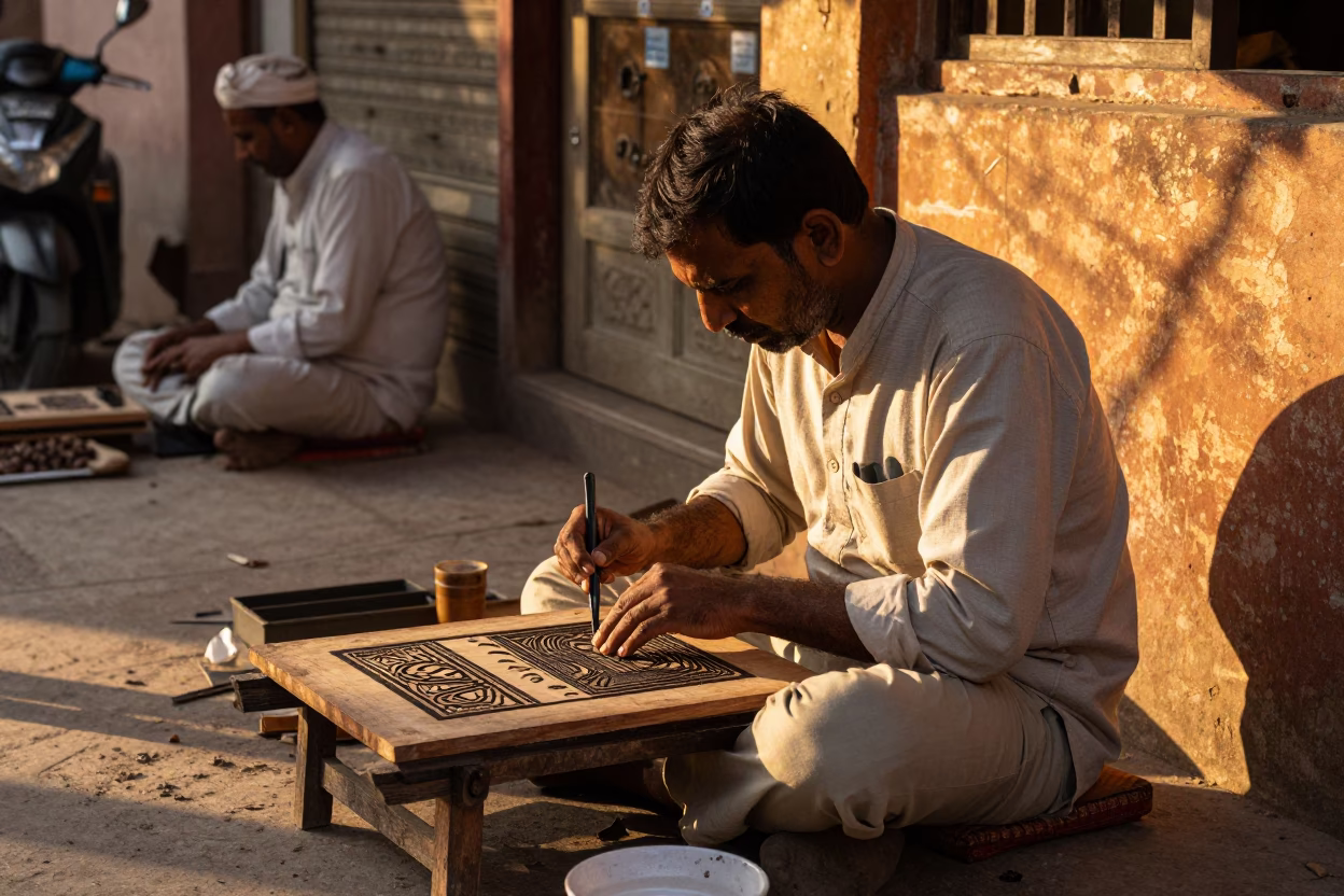Afternoon Sunlight in Jaipur at The Late Afternoon Light in in Jaipur, India