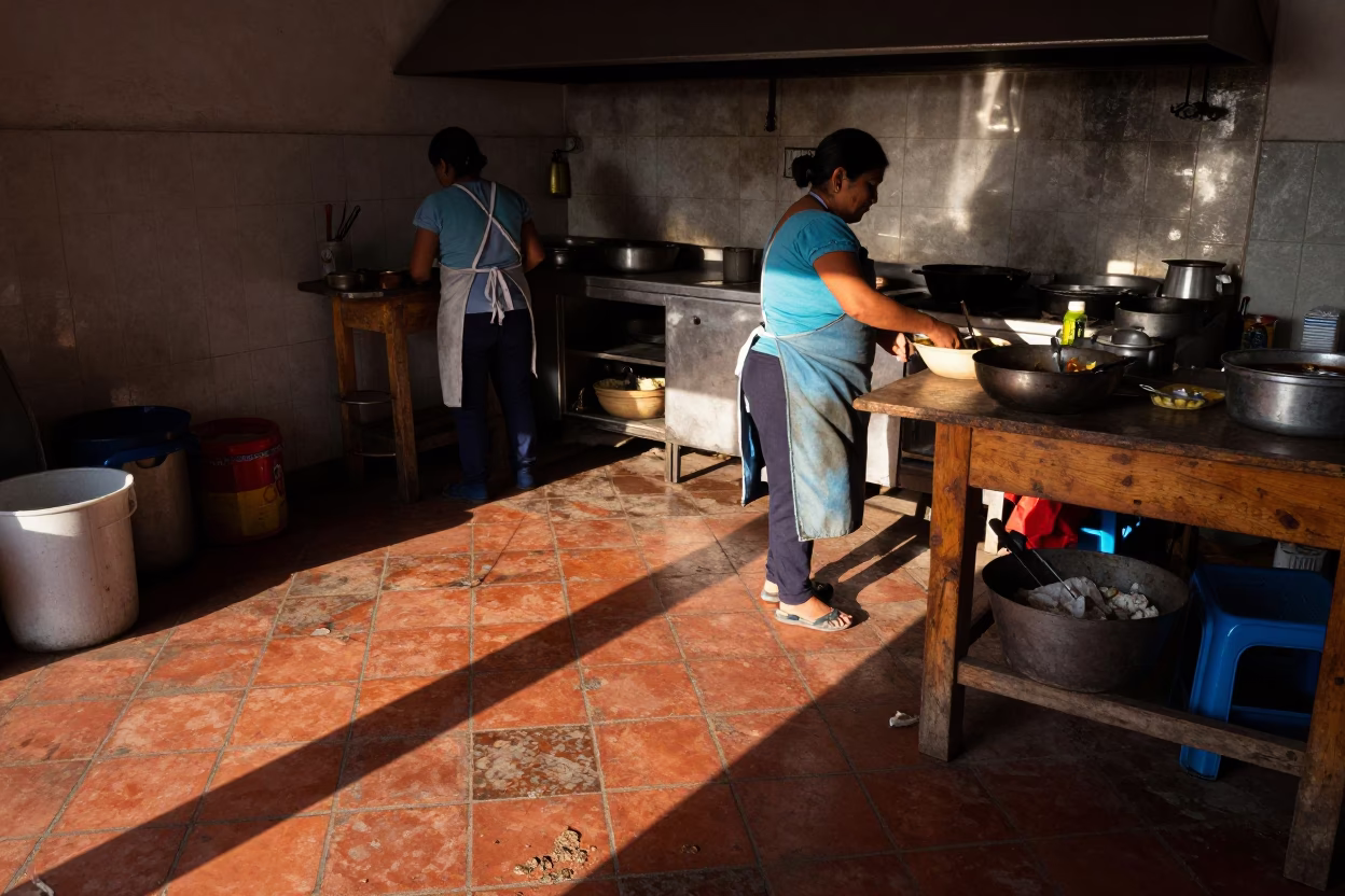 Afternoon Sunlight in Lima at The Late Afternoon Light in in Lima, Peru