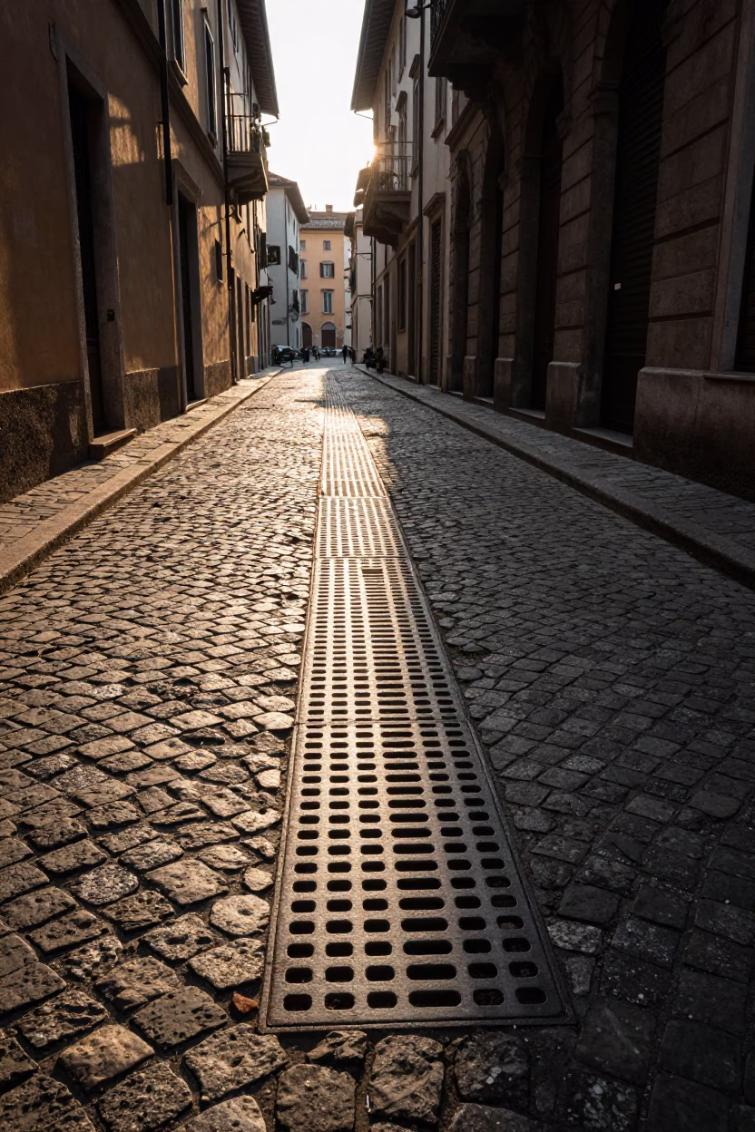 Afternoon Sunlight in Milan at The Late Afternoon Light in in Milan, Italy
