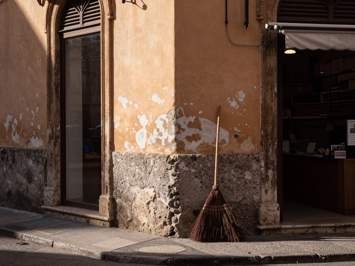Afternoon Sunlight in Palermo at The Early Afternoon Light in in Palermo, Italy