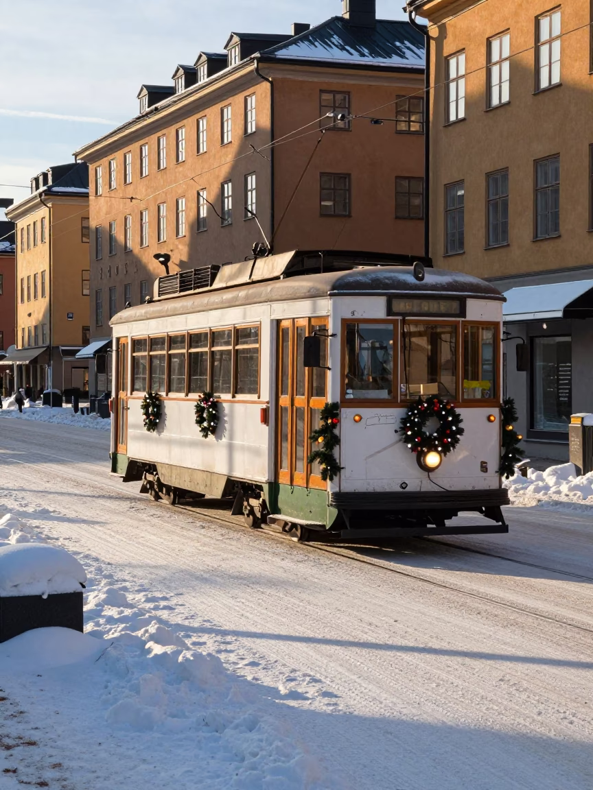 Afternoon Sunlight in Stockholm at The Late Afternoon Light in in Stockholm, Sweden