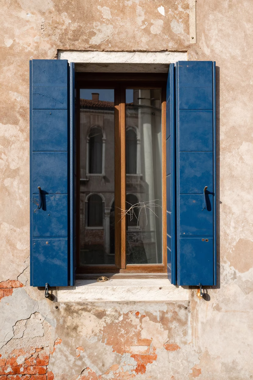 Afternoon Sunlight in Venice at Clear Late-afternoon Light in in Venice, Italy