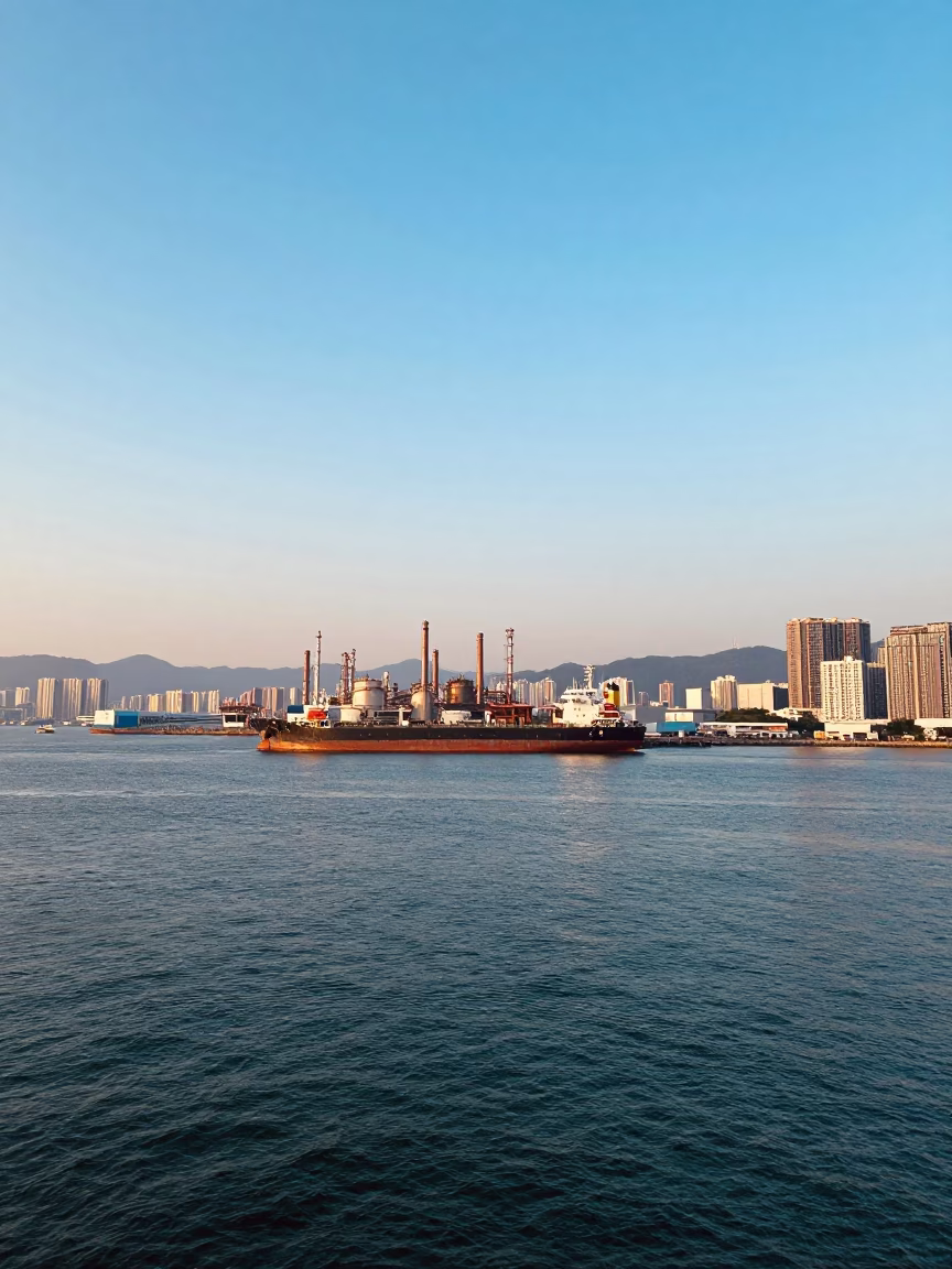 Afternoon View in Hong Kong at Clear Late-afternoon Light in in Hong Kong, Hong Kong