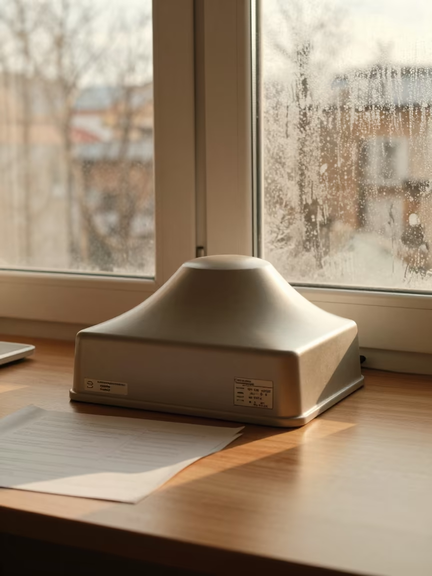 Air Balance Hood Case on Desk Near Kilis in on a writing desk near Kilis
