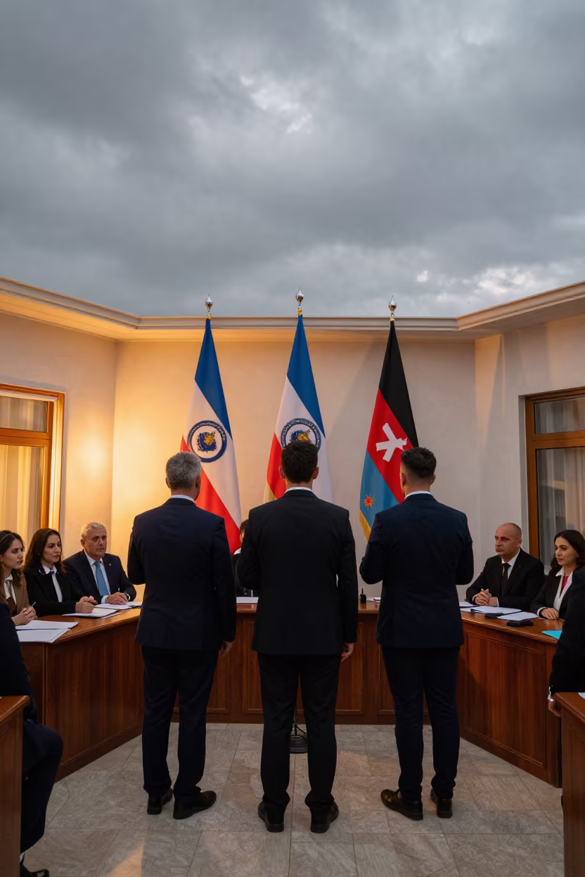 Alanya Campaign Office Oath Ceremony Evening Light in inside a campaign office in Alanya