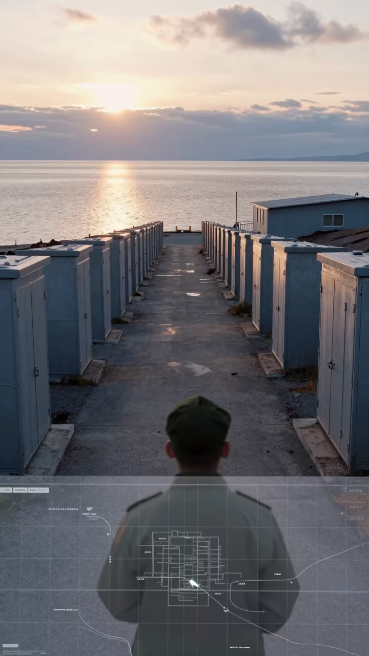 Alaskan Checkpoint Map Grid with Impossible Doors in at a checkpoint lane in Alaska