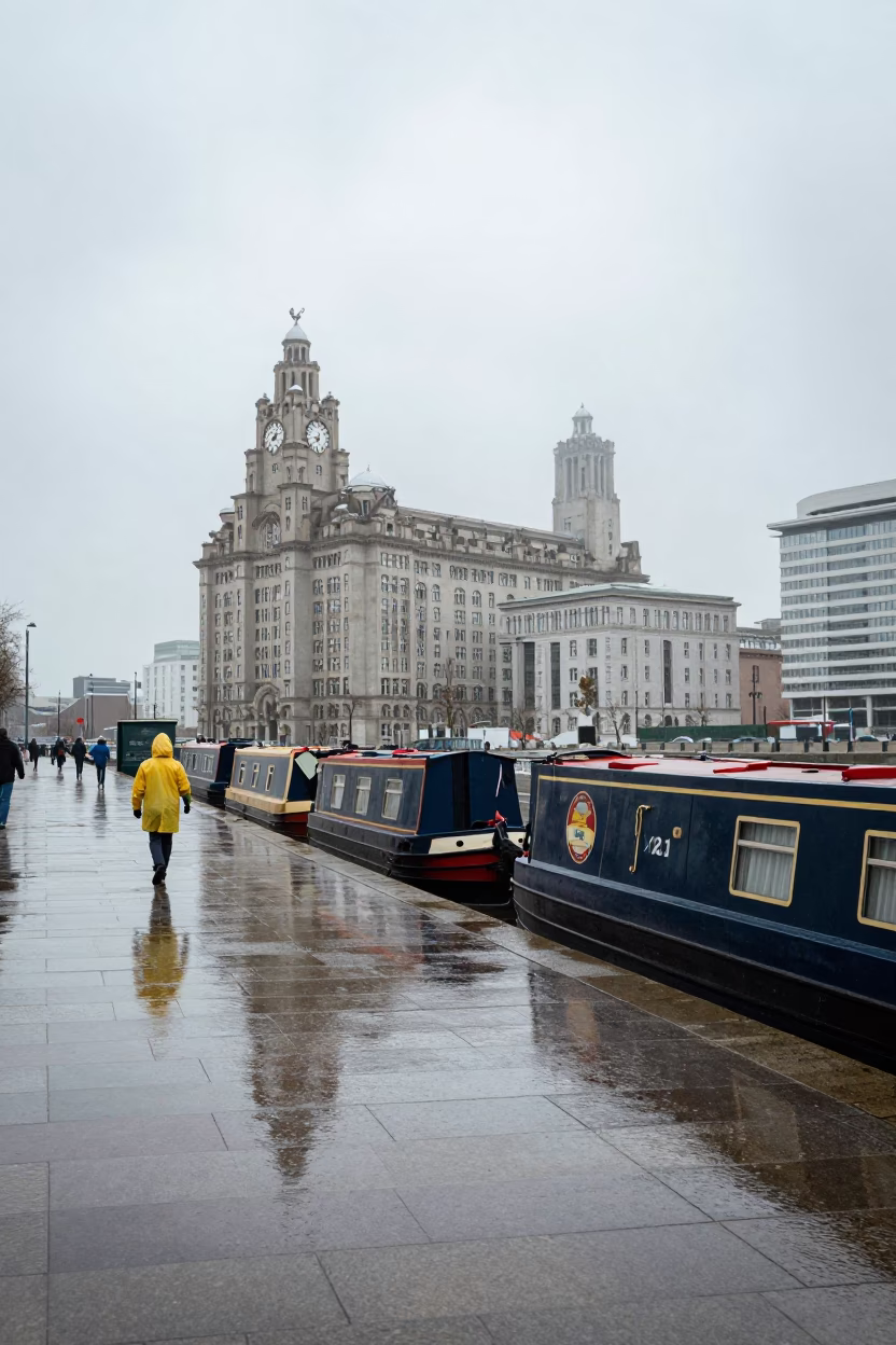 Albert Dock in Liverpool in in Liverpool, United Kingdom