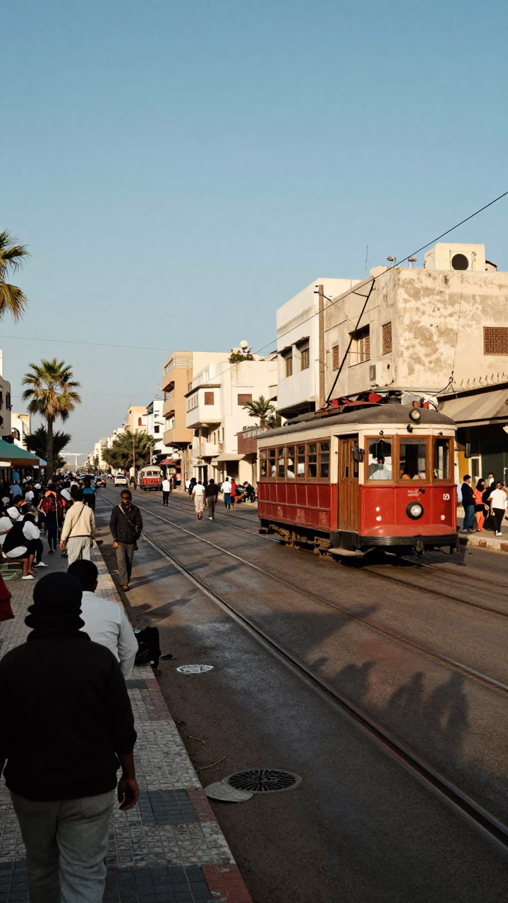 Alexandria Egypt Street Scene Early Afternoon with Vintage Details in in Alexandria, Egypt
