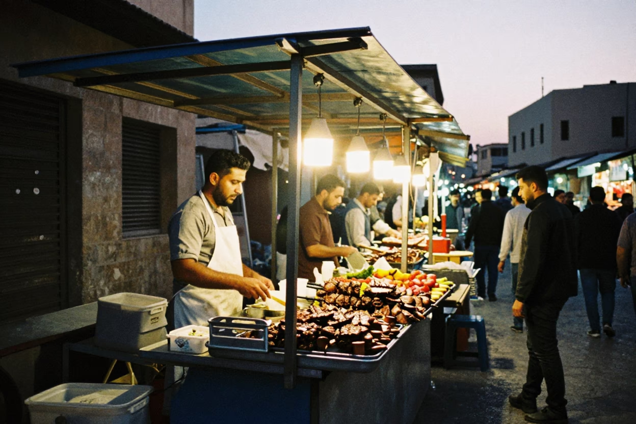 Alexandria Evening Scene at The Early Evening Light in in Alexandria, Egypt