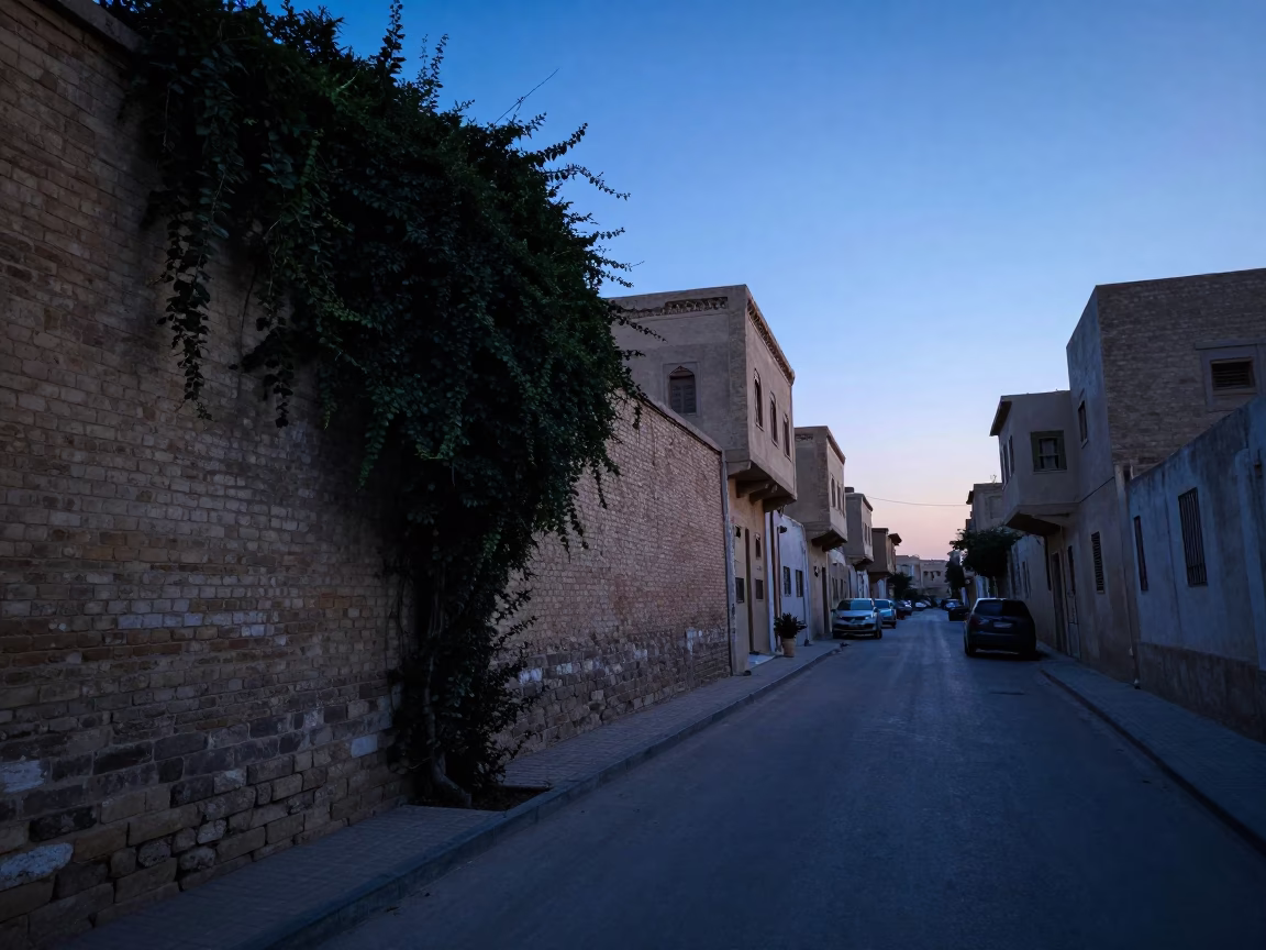Alexandria Street Scene at Sunrise Light in in Alexandria, Egypt
