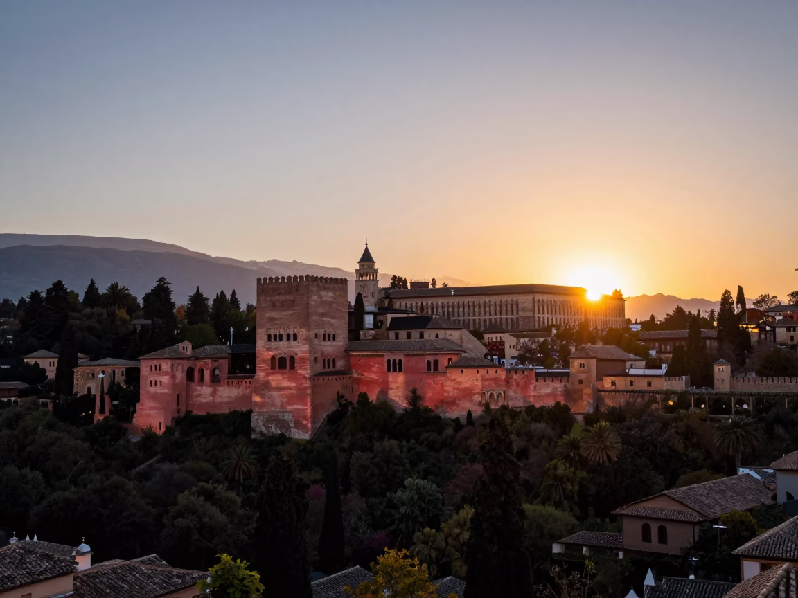 Alhambra Palace And Generalife Gardens in Granada in in Granada, Spain