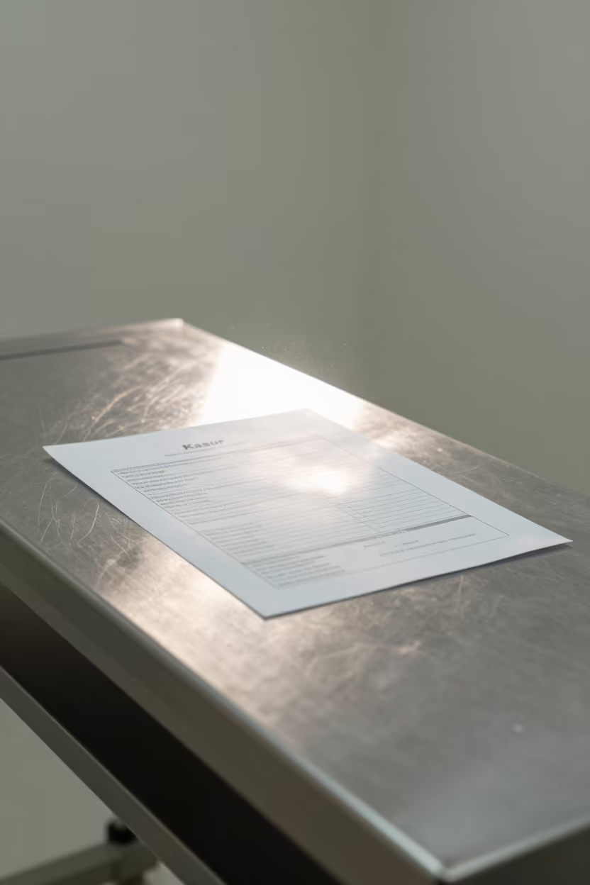 Allergy Form File in Radiology Room Kasur in inside a radiology imaging room in Kasur