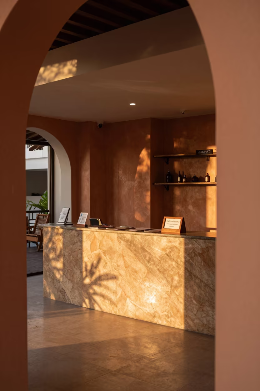 Allergy Note Box in Cartagena Spa Reception in inside a spa reception near Bazurto Market, Cartagena