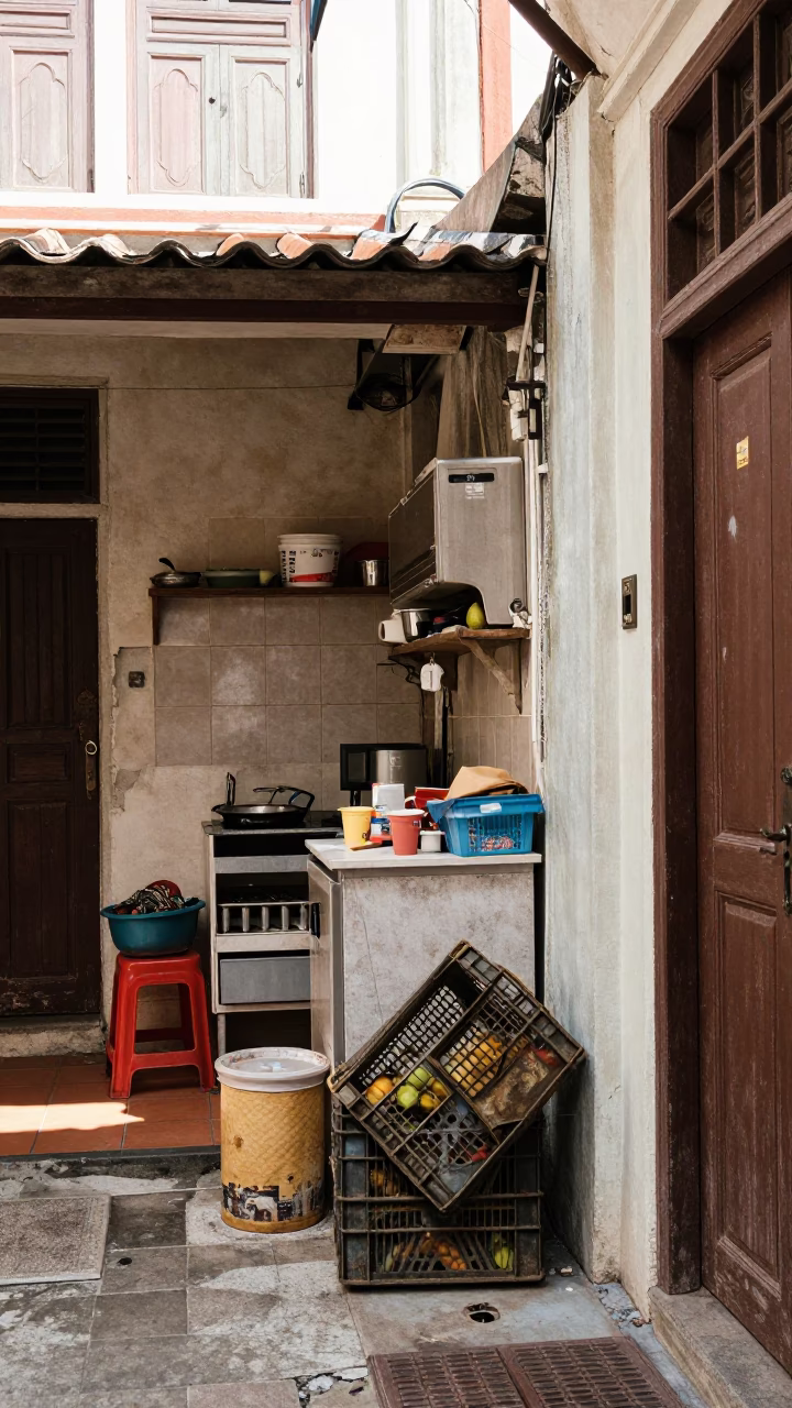 Alley Corner in George Town in in George Town, Malaysia