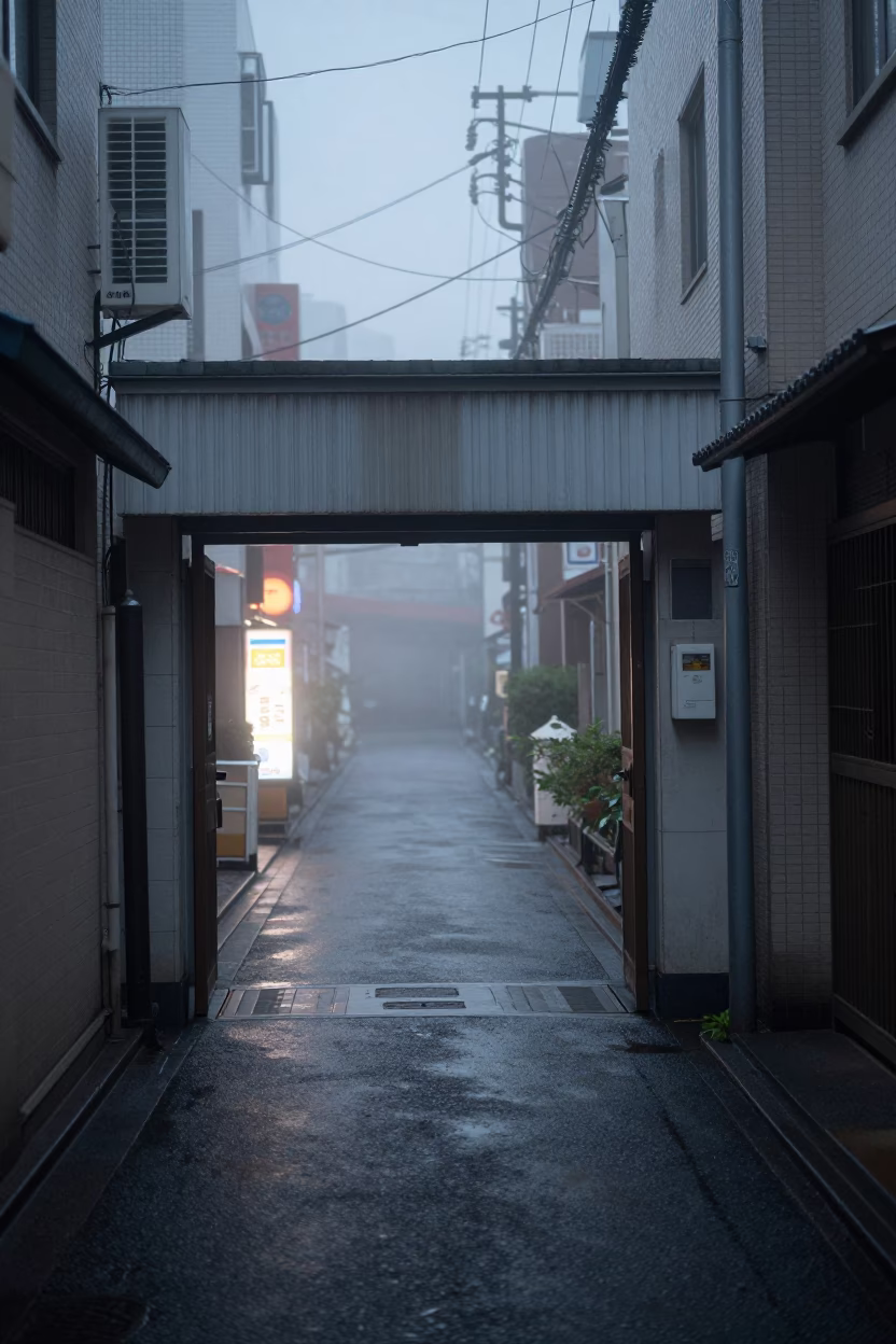 Alley Entrance in Tokyo in in Tokyo, Japan