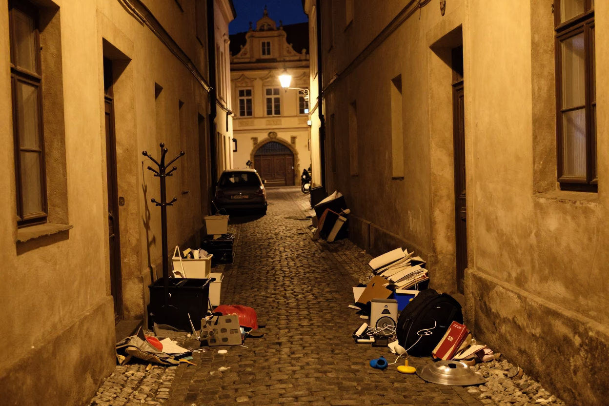 Alley Entryway in Prague in in Prague, Czech Republic