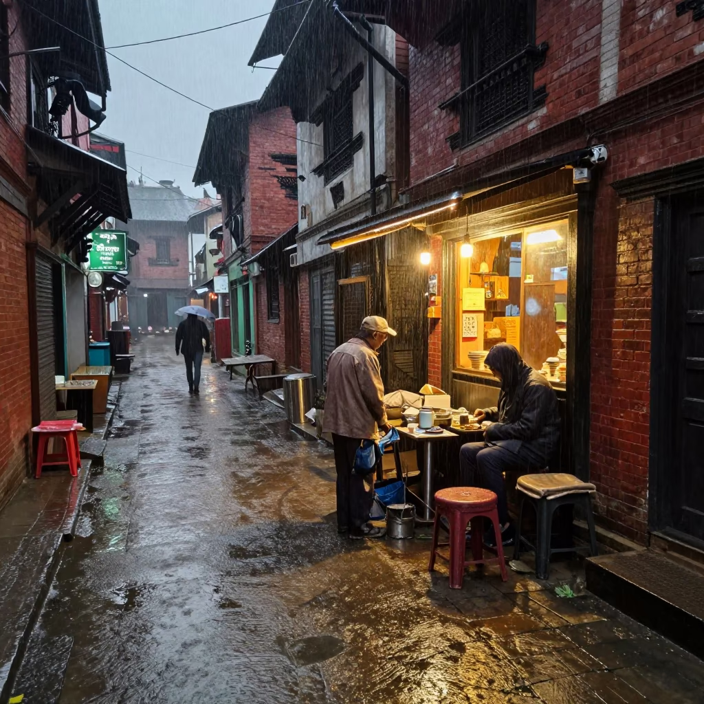 Alley Vendor in Kathmandu in in Kathmandu, Nepal