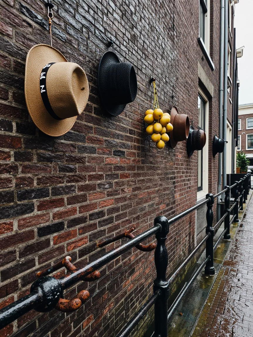 Alley Wall in Amsterdam in in Amsterdam, Netherlands