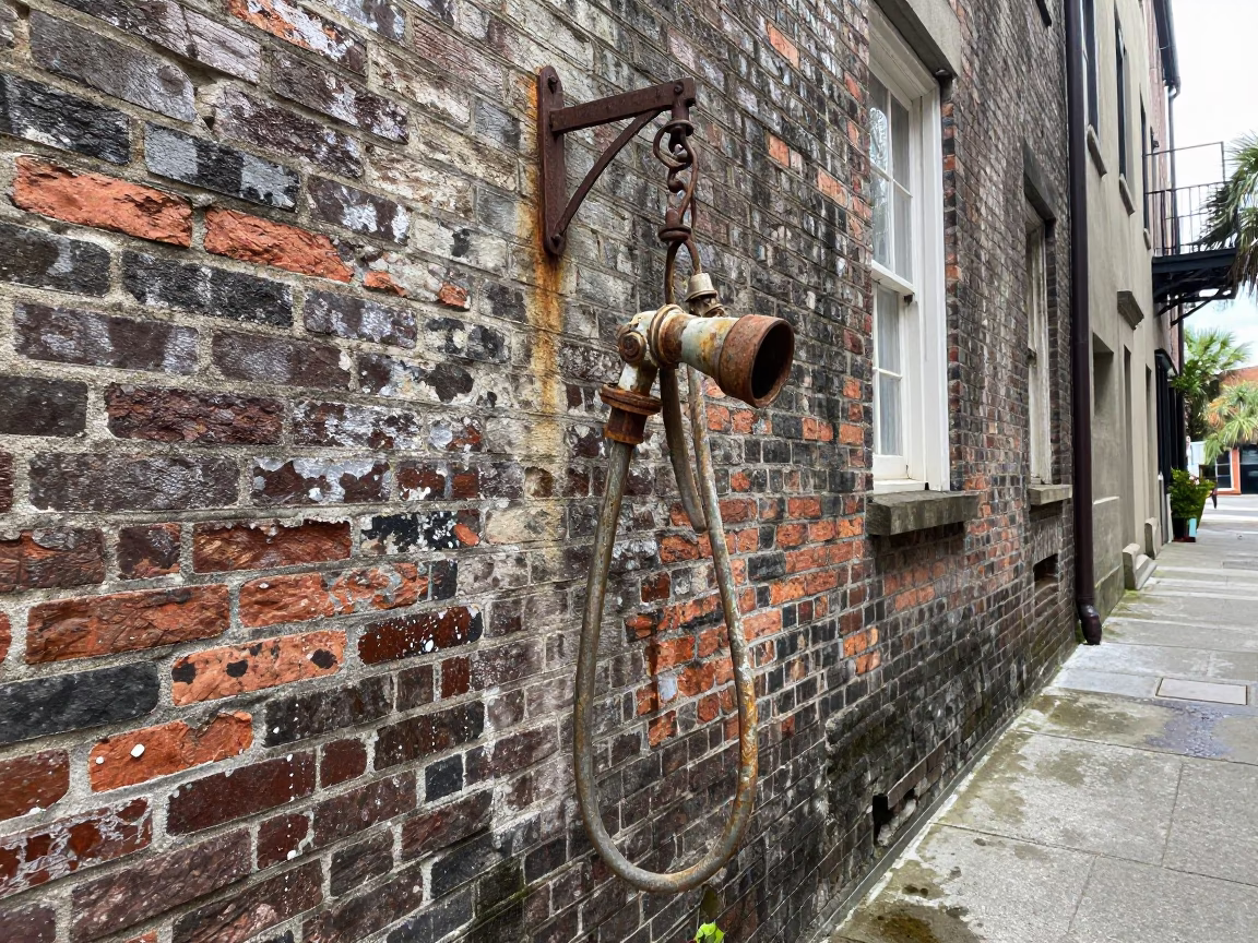 Alleyway at Midday Light in in Charleston, South Carolina, United States