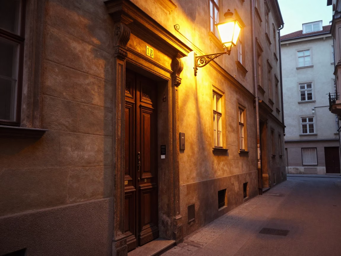 Alleyway in Vienna at Evening Light in in Vienna, Austria