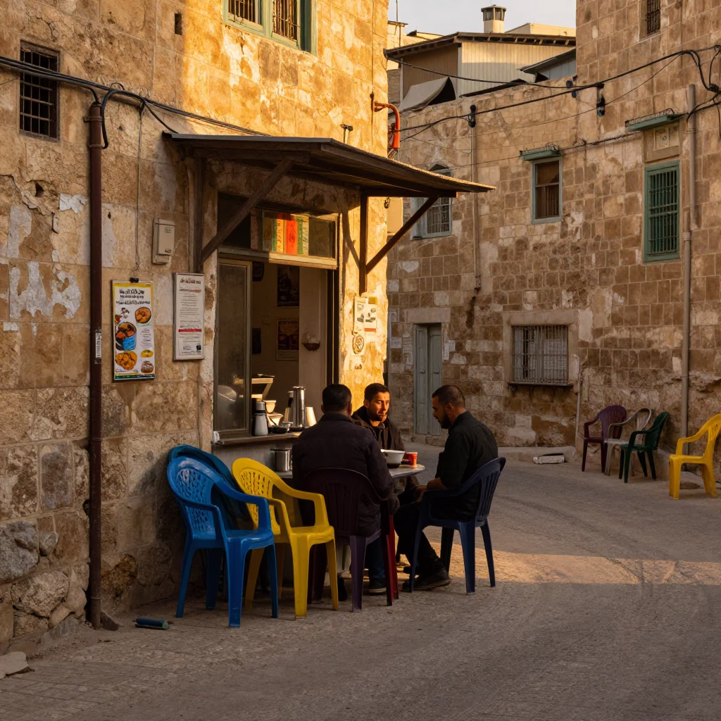 Alleyway Interaction in Amman in in Amman, Jordan