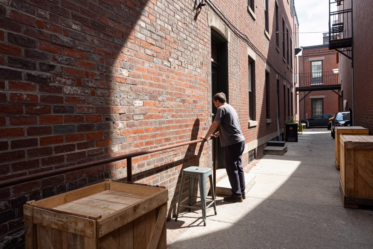 Alleyway Scene in Boston in in Boston, Massachusetts, United States
