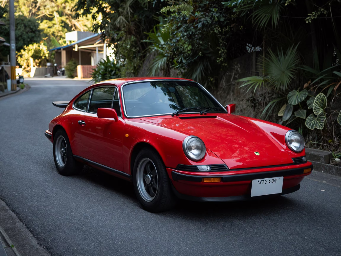 Alleyway Scene in Tainan at The Late Morning Light in in Tainan, Taiwan