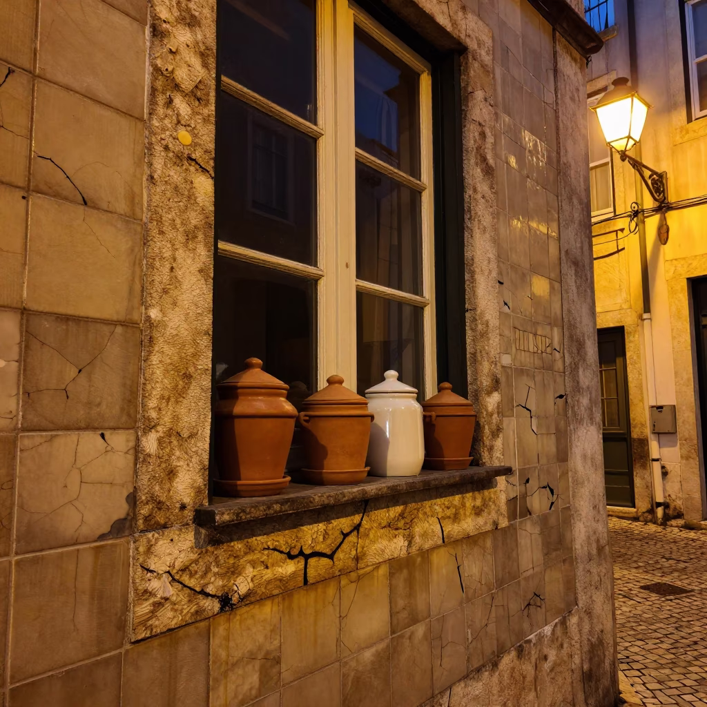 Alleyway Shelf in Lisbon in in Lisbon, Portugal