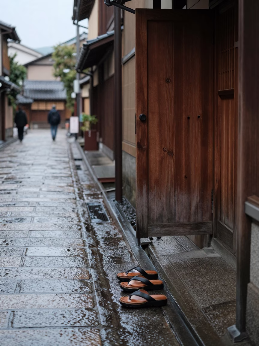Alleyway Threshold in Kyoto in in Kyoto, Japan