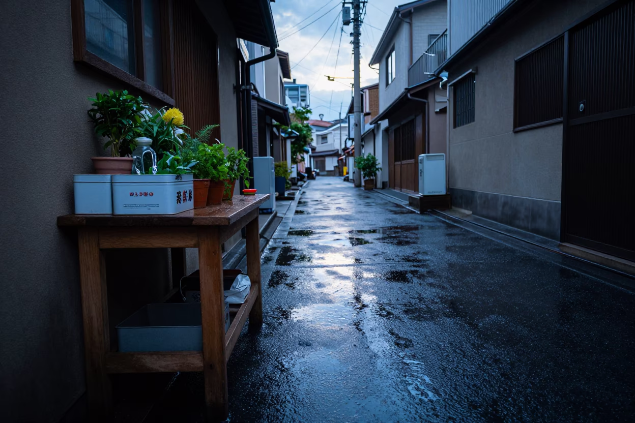 Alleyway Workbench in Fukuoka in in Fukuoka, Japan