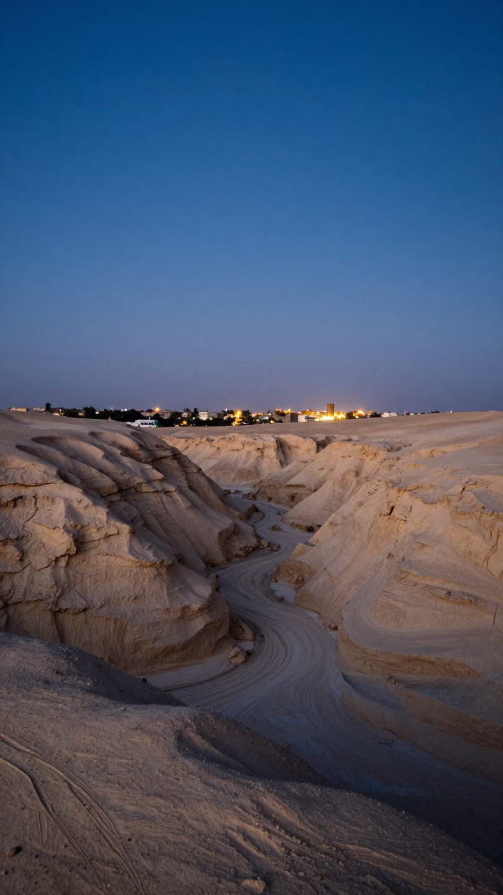 Alluvial Fan Twilight Near Zamalek Cairo in near Zamalek, Cairo