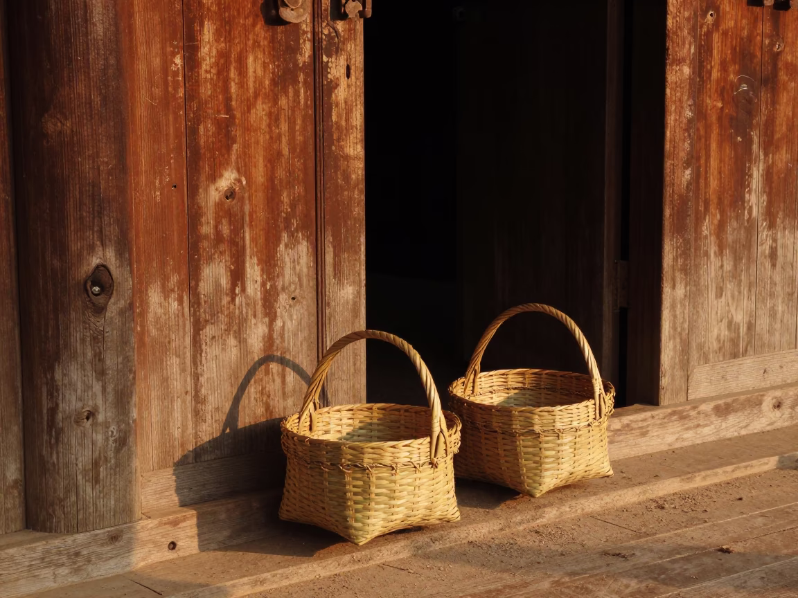 Alms Baskets in Luang Prabang in in Luang Prabang, Laos