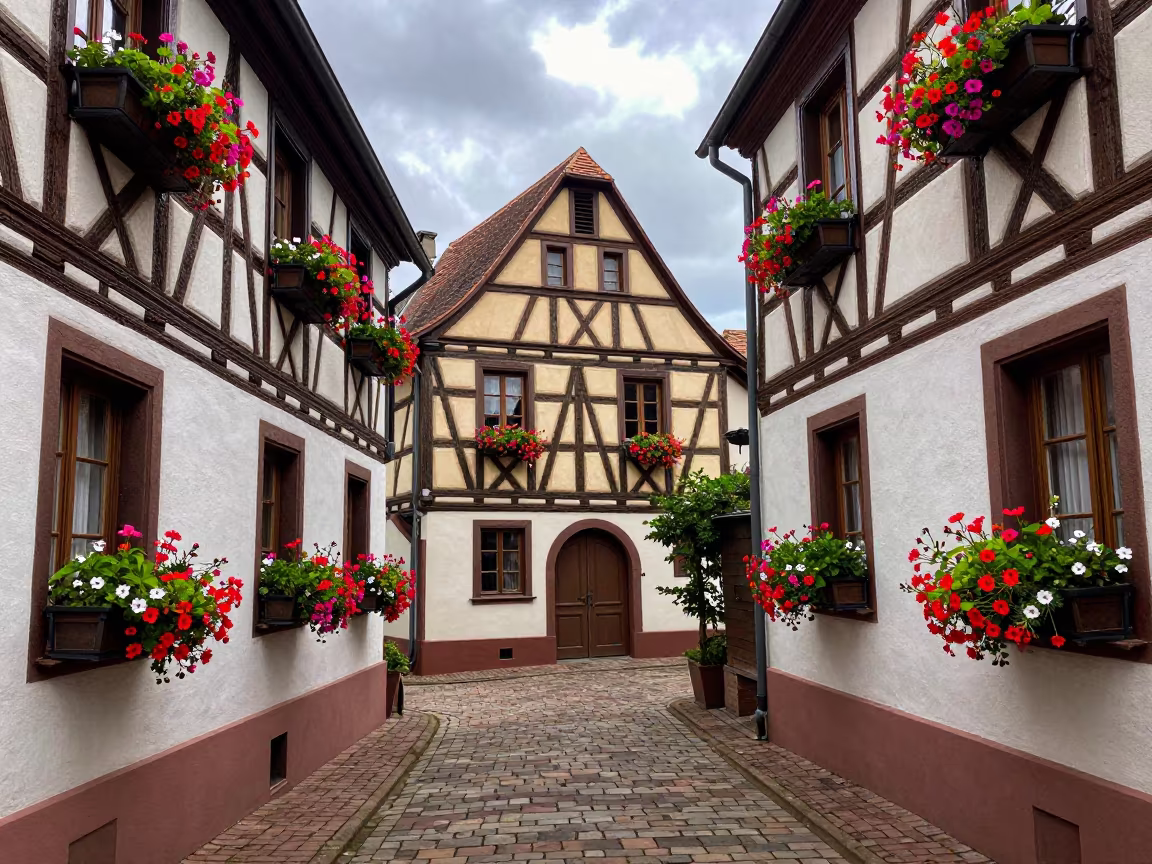 Alsatian House in Monrovia Skylit Passage in inside a skylit passageway in Monrovia