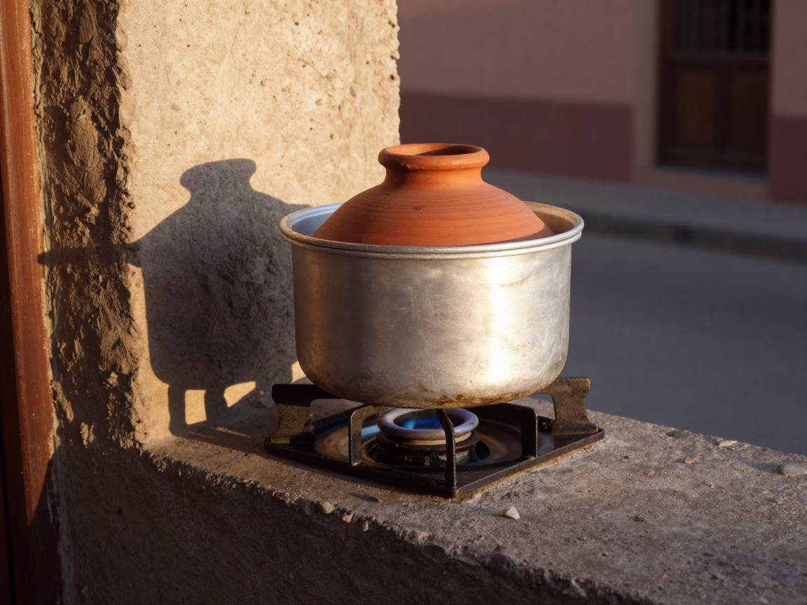 Aluminum Cooking Pot in La Paz in in La Paz, Bolivia