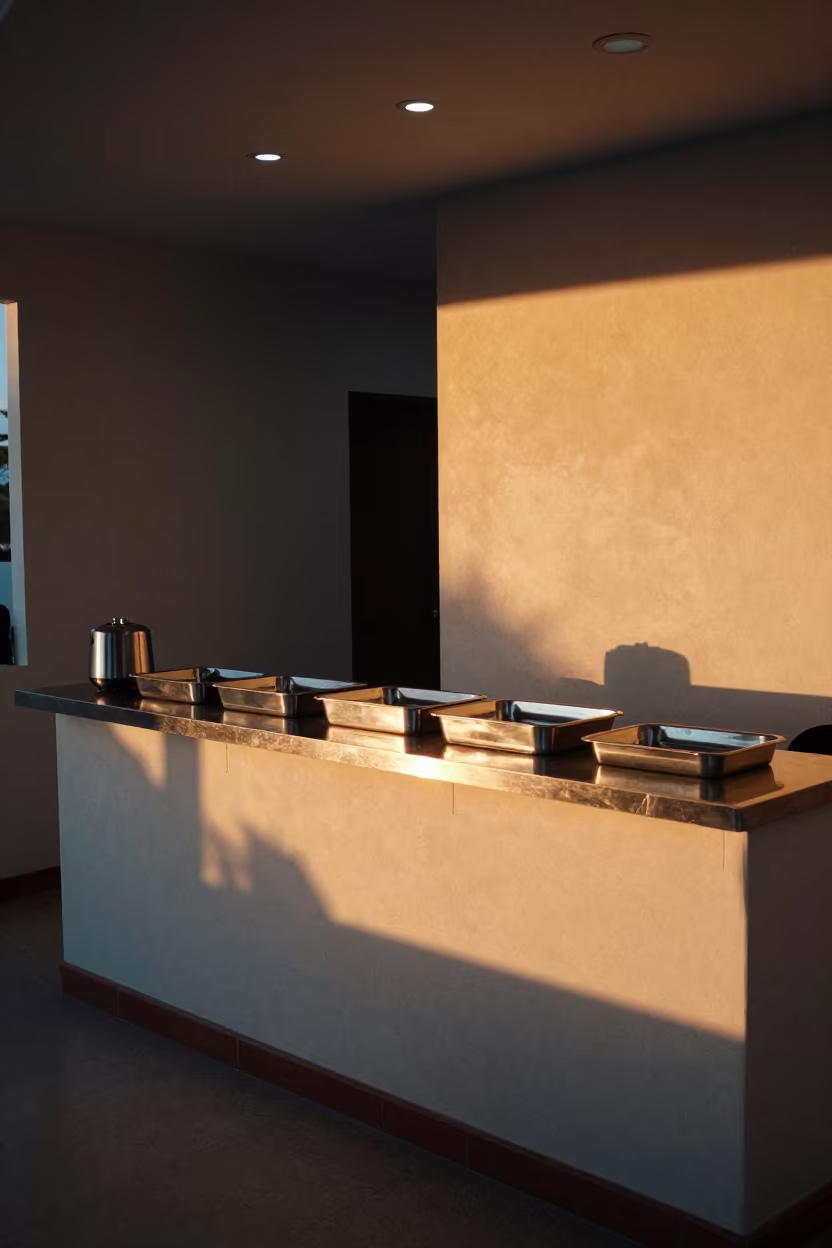 Amber Glow Salon Diffuser Mazatlan Evening in at a salon reception counter in Mazatlan