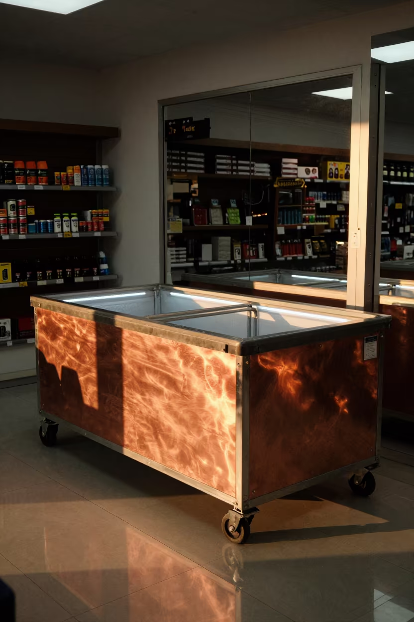 Amber Light Frozen Pickup Bin Store Reset in along a front-of-store display run near Afyonkarahisar