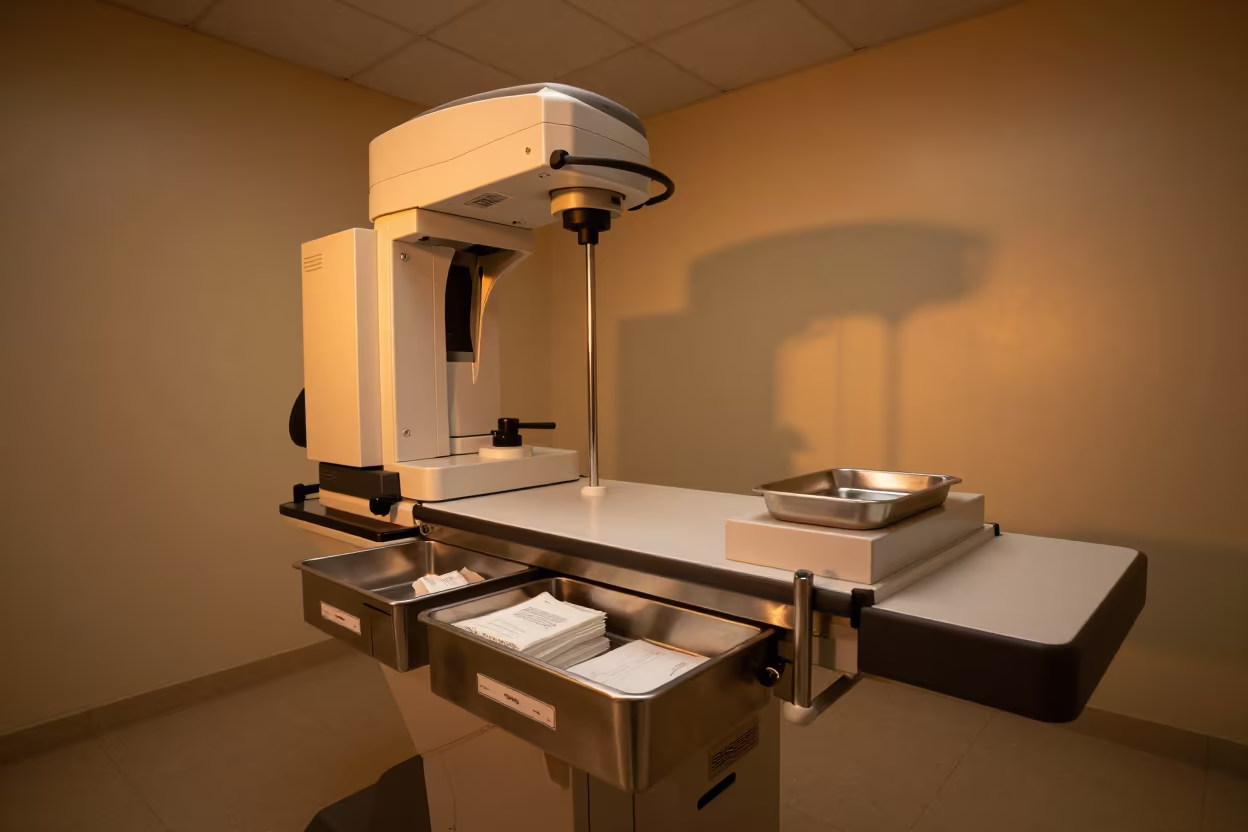 Amber Light in Naypyidaw Ophthalmic Clinic Suite in inside an imaging suite in Naypyidaw