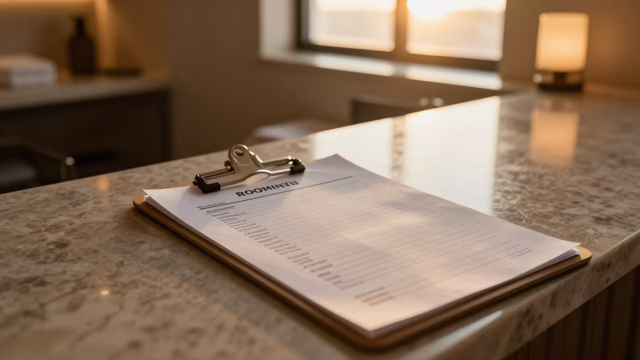 Amber Light on Spa Rooming List Alexandria in inside a spa reception in Alexandria