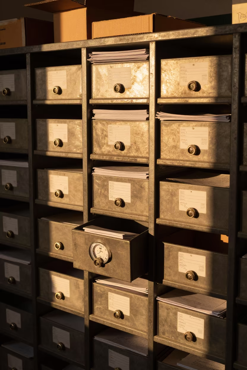 Amber Lit Mailroom Refill Drawer in Gómez Palacio Office in inside a coworking floor in Gómez Palacio