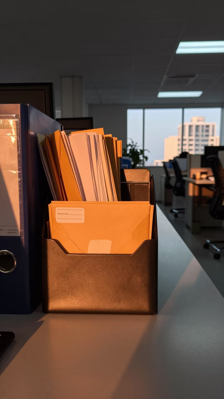 Amber Office Payroll Sorter Monsoon Bay in inside an open-plan office bay near Pattaya